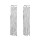 Brinco Prateado de Franja