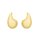 Brinco Dourado Gota Curvada Grande