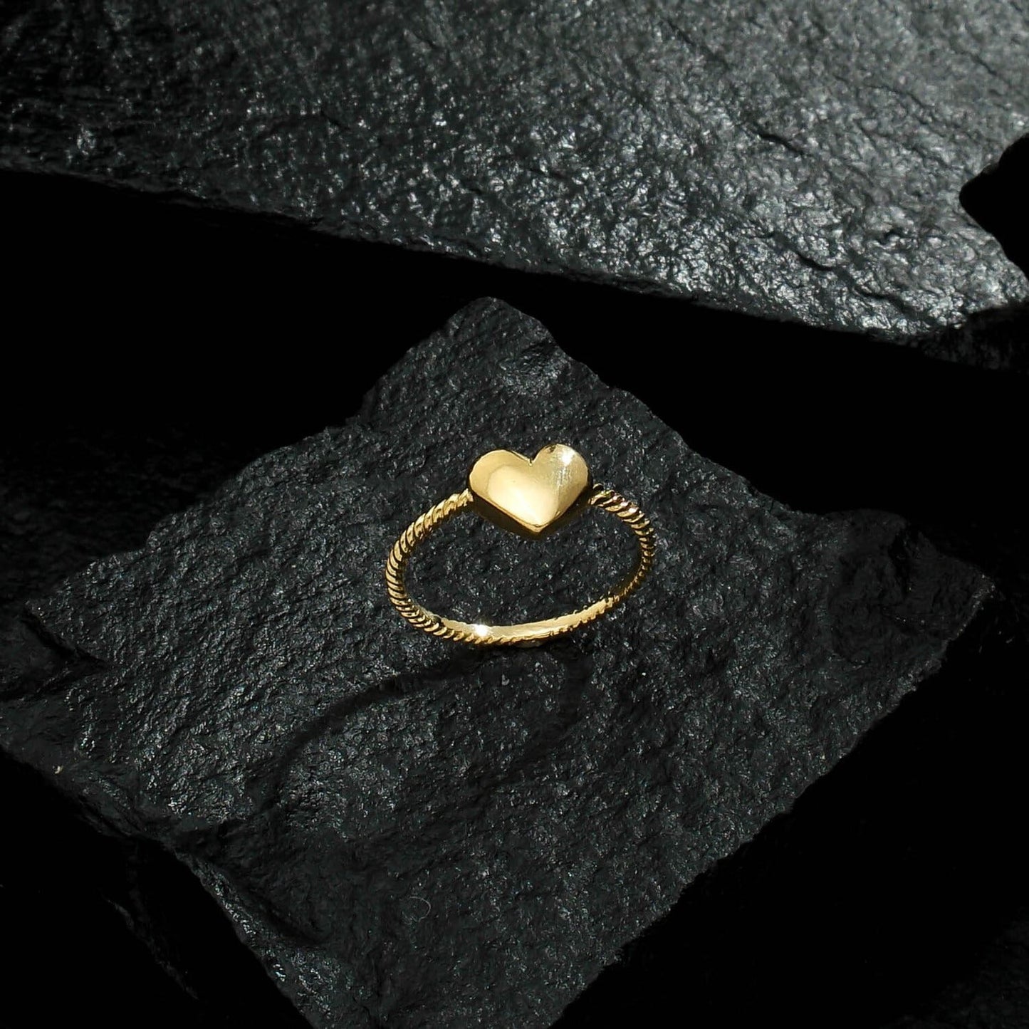Anel  de Falange Coração banhado a Ouro18k