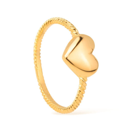 Anel  de Falange Coração banhado a Ouro18k