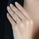 Anel Solitário de Coração em Zircônia Banhado a Ouro 18k