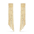 Brinco Dourado de Luxo com 123 Pedras de Strass