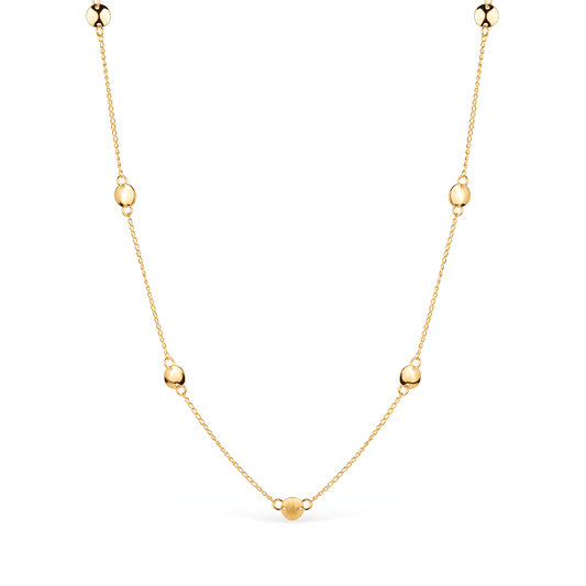 Colar Dourado Esferas 90cm