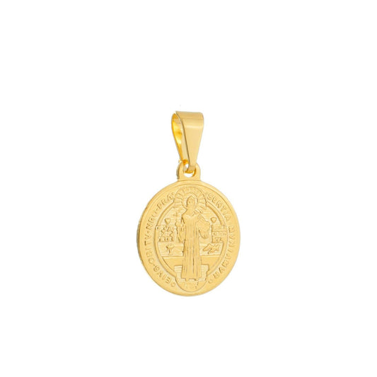 Pingente Dourado Medalha São Bento