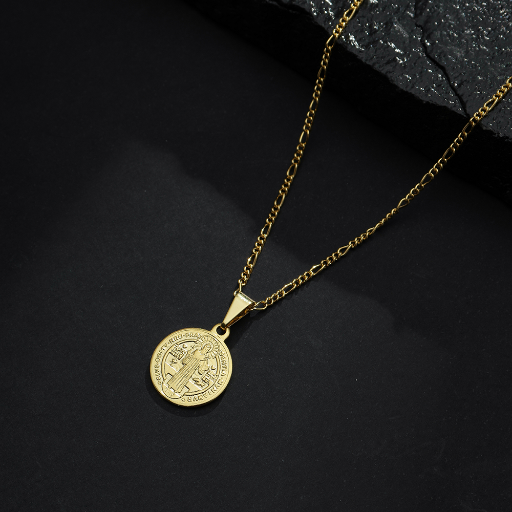 Pingente Dourado Medalha São Bento